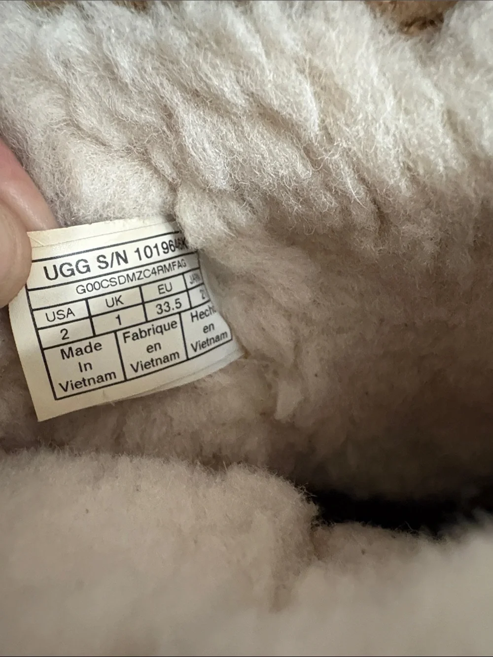 UGG cozy sheepskin